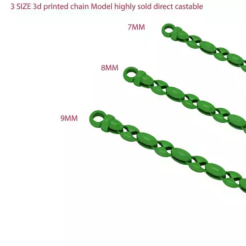 3 SIZE 3d printed chain Model highly sold direct castable 3D Model Collection 3 SIZE 3d printed chain Model highly sold direct castable 3D Model Collection