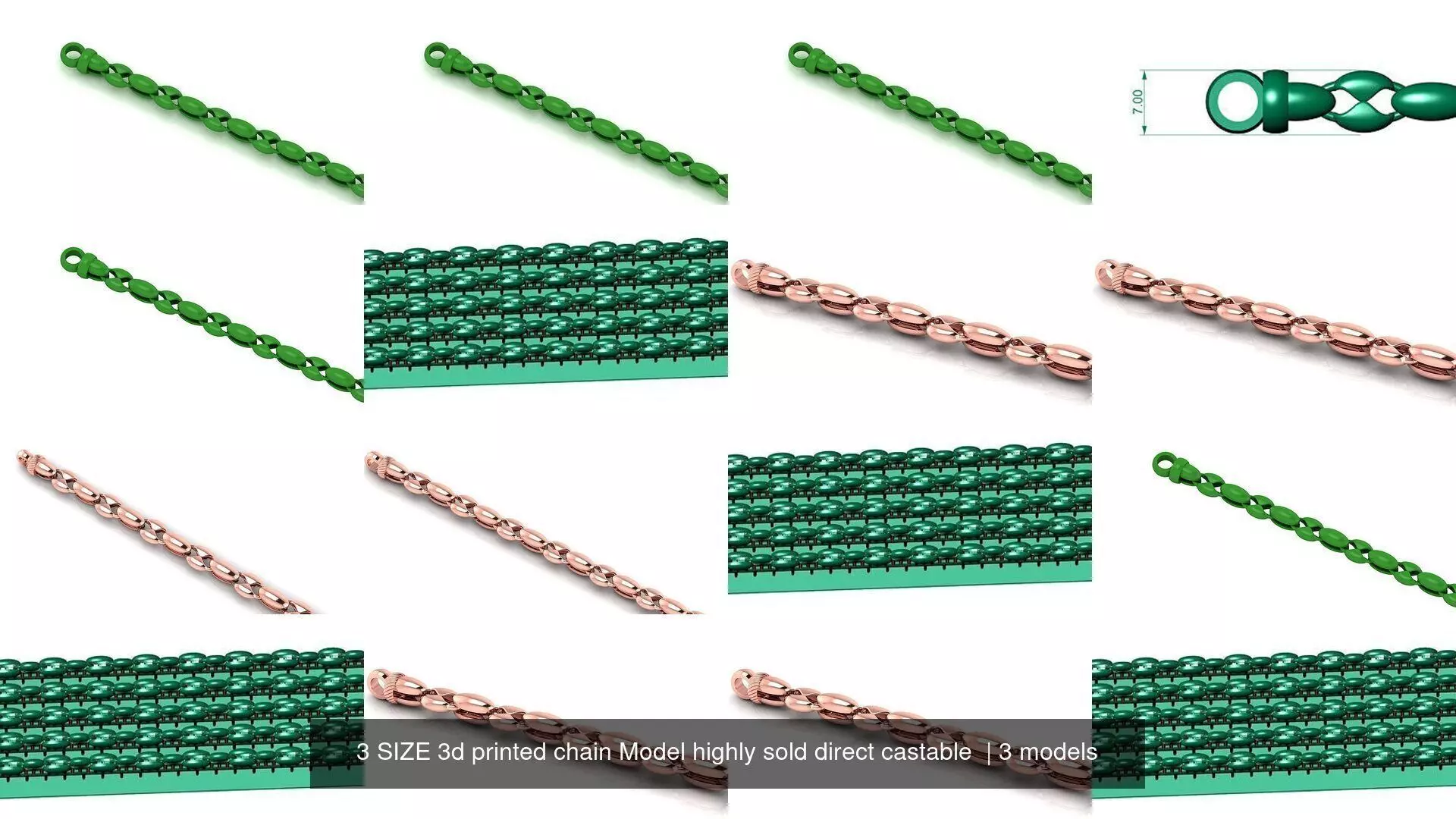 3 SIZE 3d printed chain Model highly sold direct castable 3D Model Collection_1