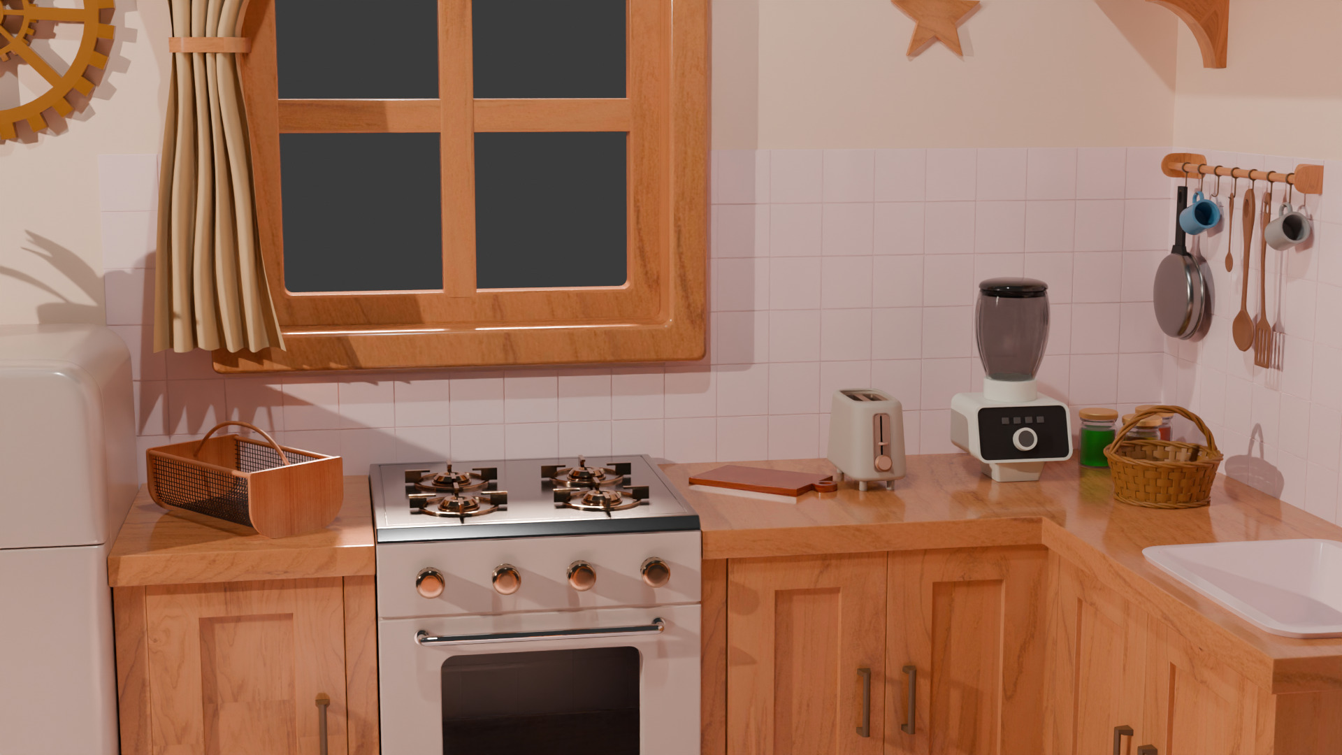 Isometric kitchen Room 3D model_4