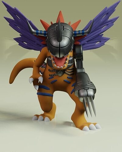 MetalGreymon Digimon 3D print model