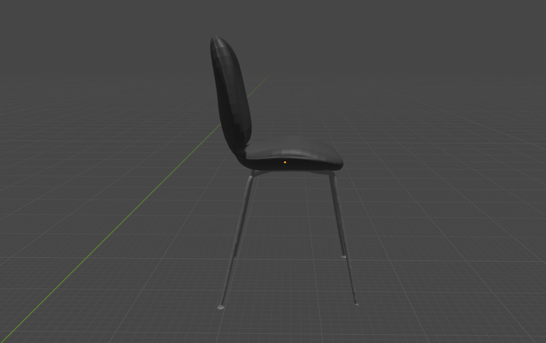 Gubi Beetle chair low poly 3d model  Low-poly 3D model_3
