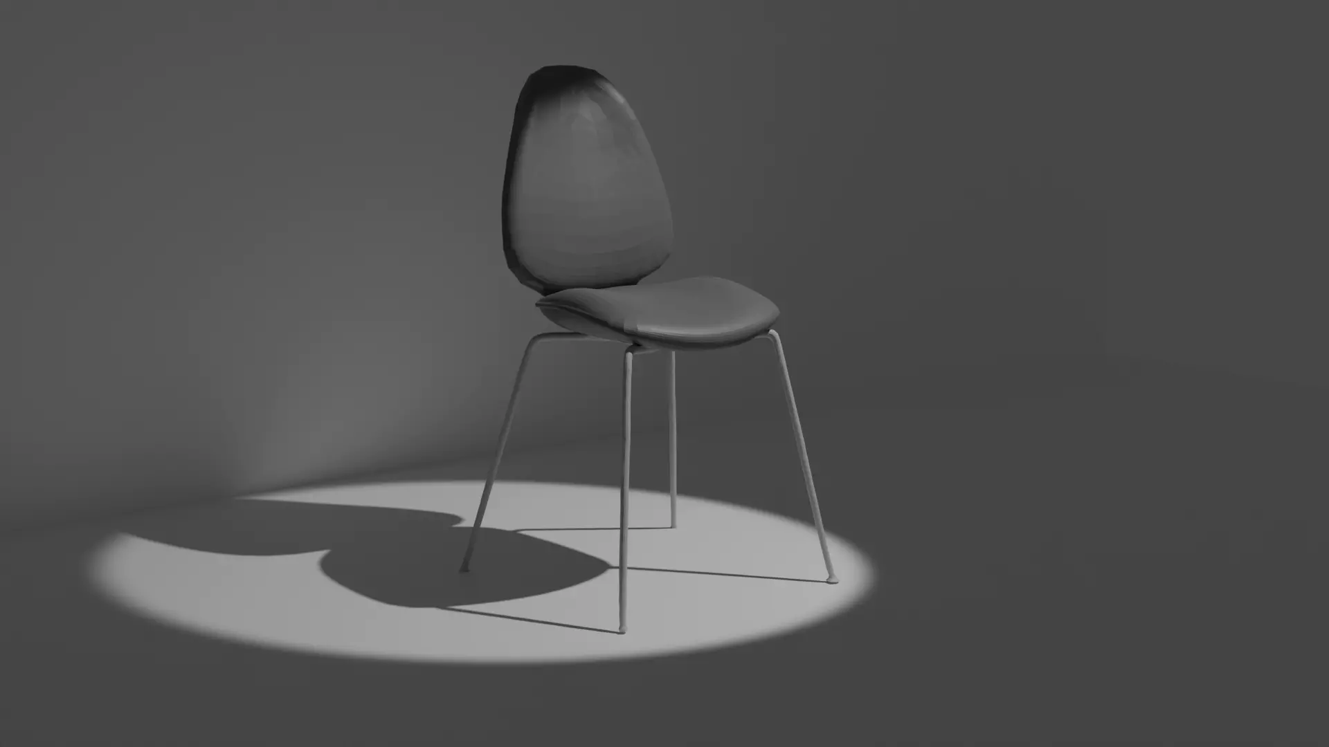 Gubi Beetle chair low poly 3d model  Low-poly 3D model_0