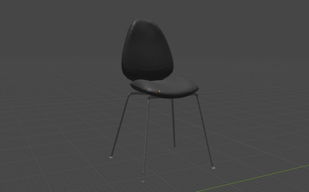Gubi Beetle chair low poly 3d model  Low-poly 3D model_4