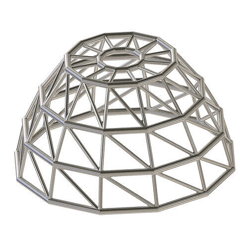Exquisite Steel Dome Structure 3D print model