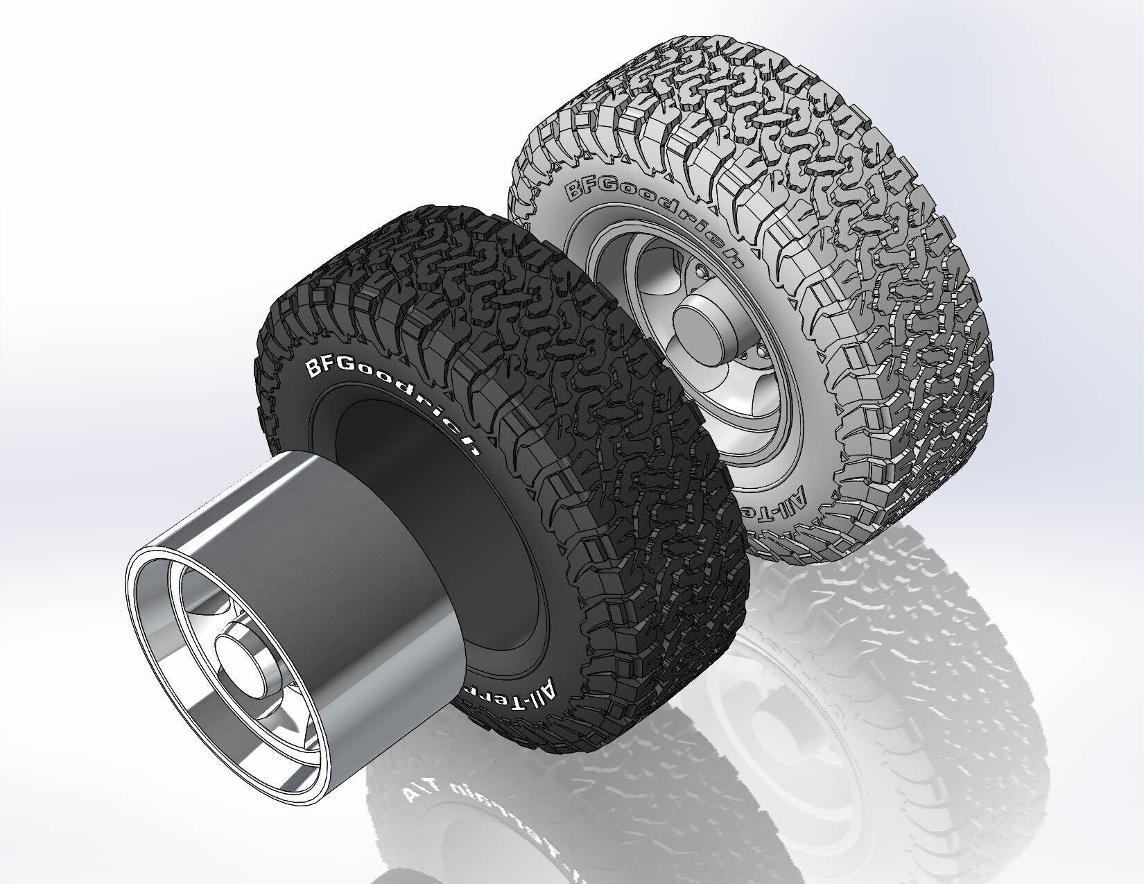 Wheels Us Mags Indy U101 17inch for scale model 3D print model_9