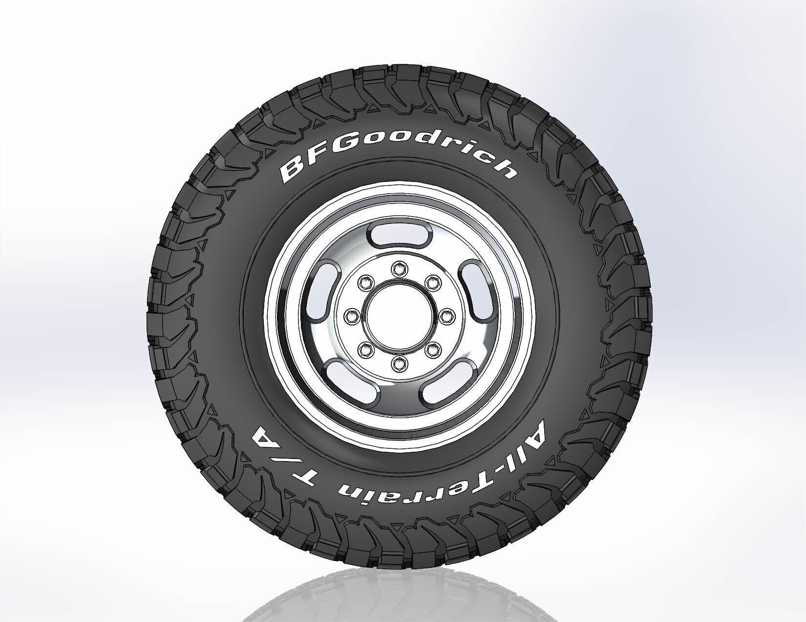 Wheels Us Mags Indy U101 17inch for scale model 3D print model_7