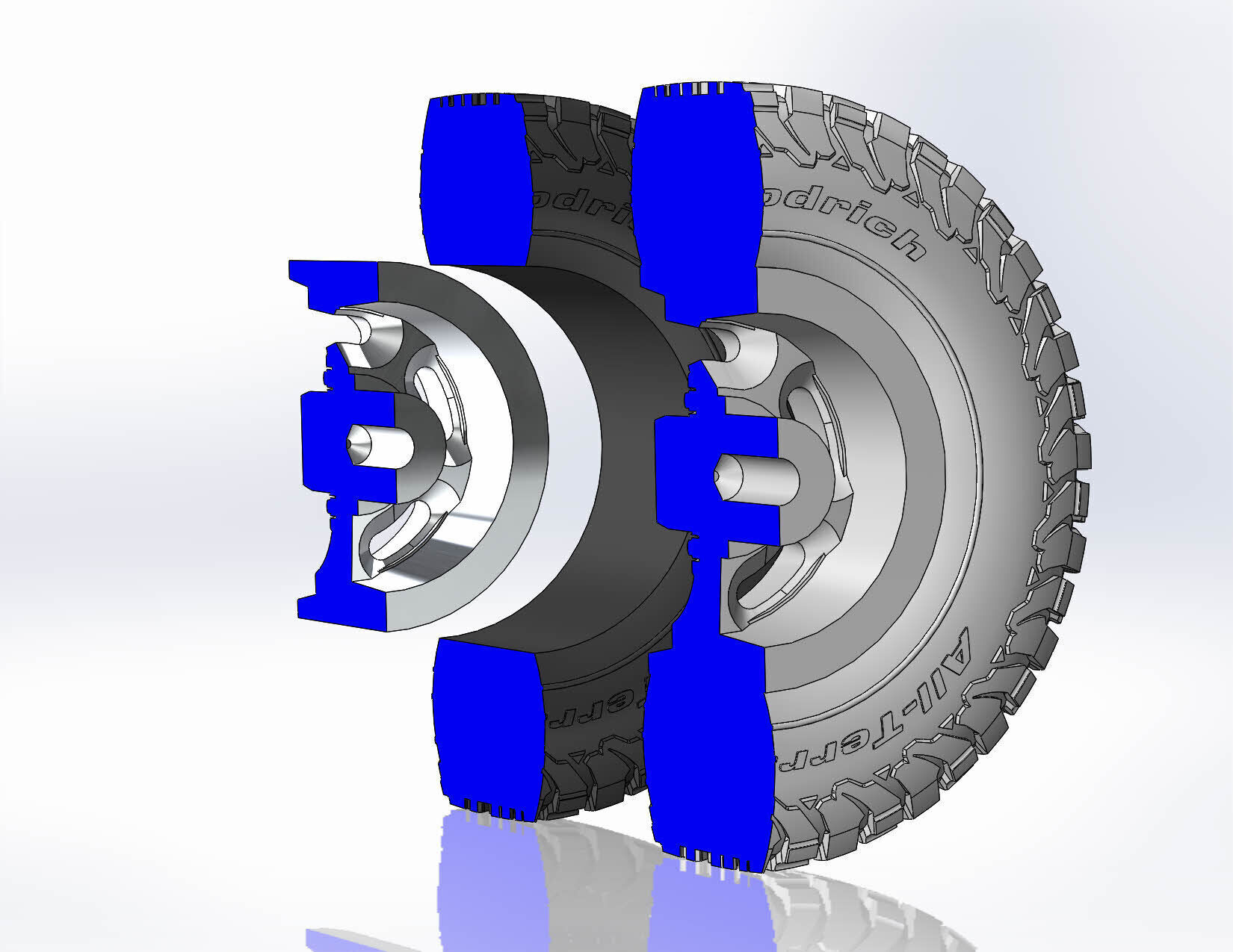 Wheels Us Mags Indy U101 17inch for scale model 3D print model_12