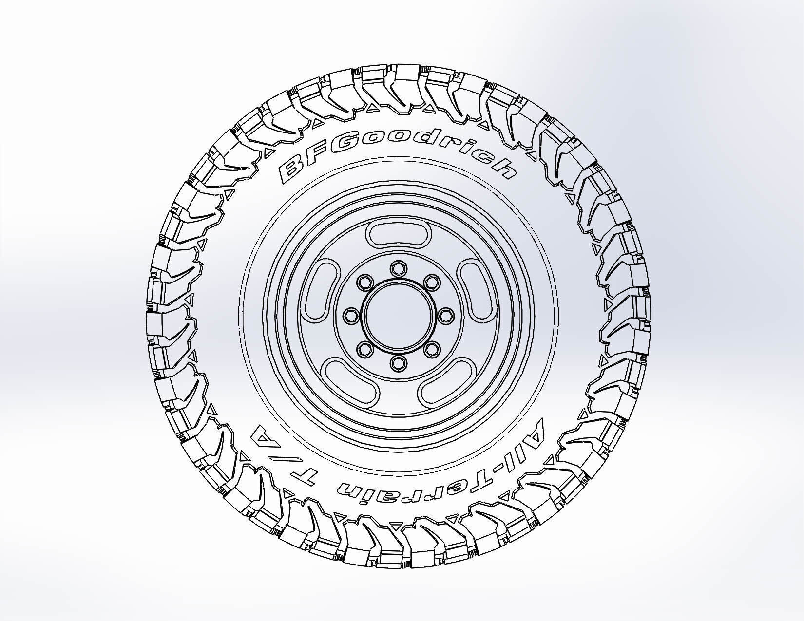 Wheels Us Mags Indy U101 17inch for scale model 3D print model_8