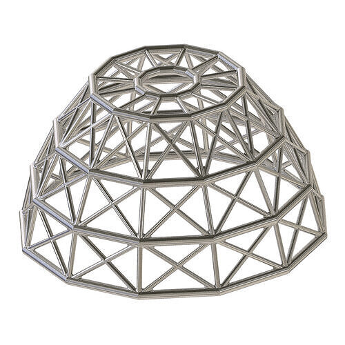 Premium Steel Dome Structure 3D print model