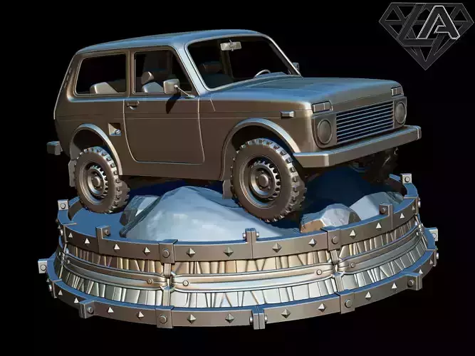 Exhibition - Niva on the rock 3D print model Exhibition - Niva on the rock 3D print model