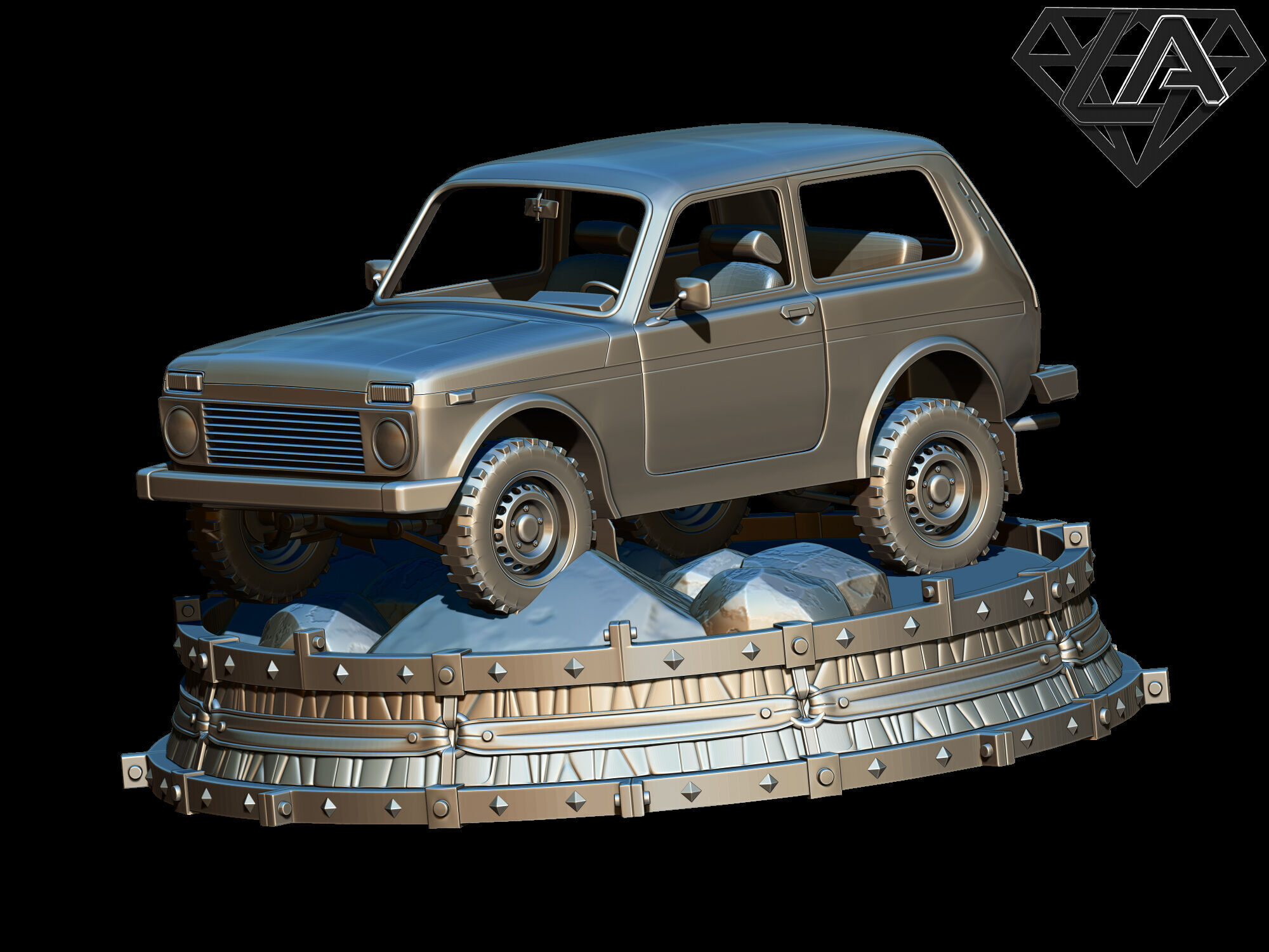 Exhibition - Niva on the rock 3D print model_6