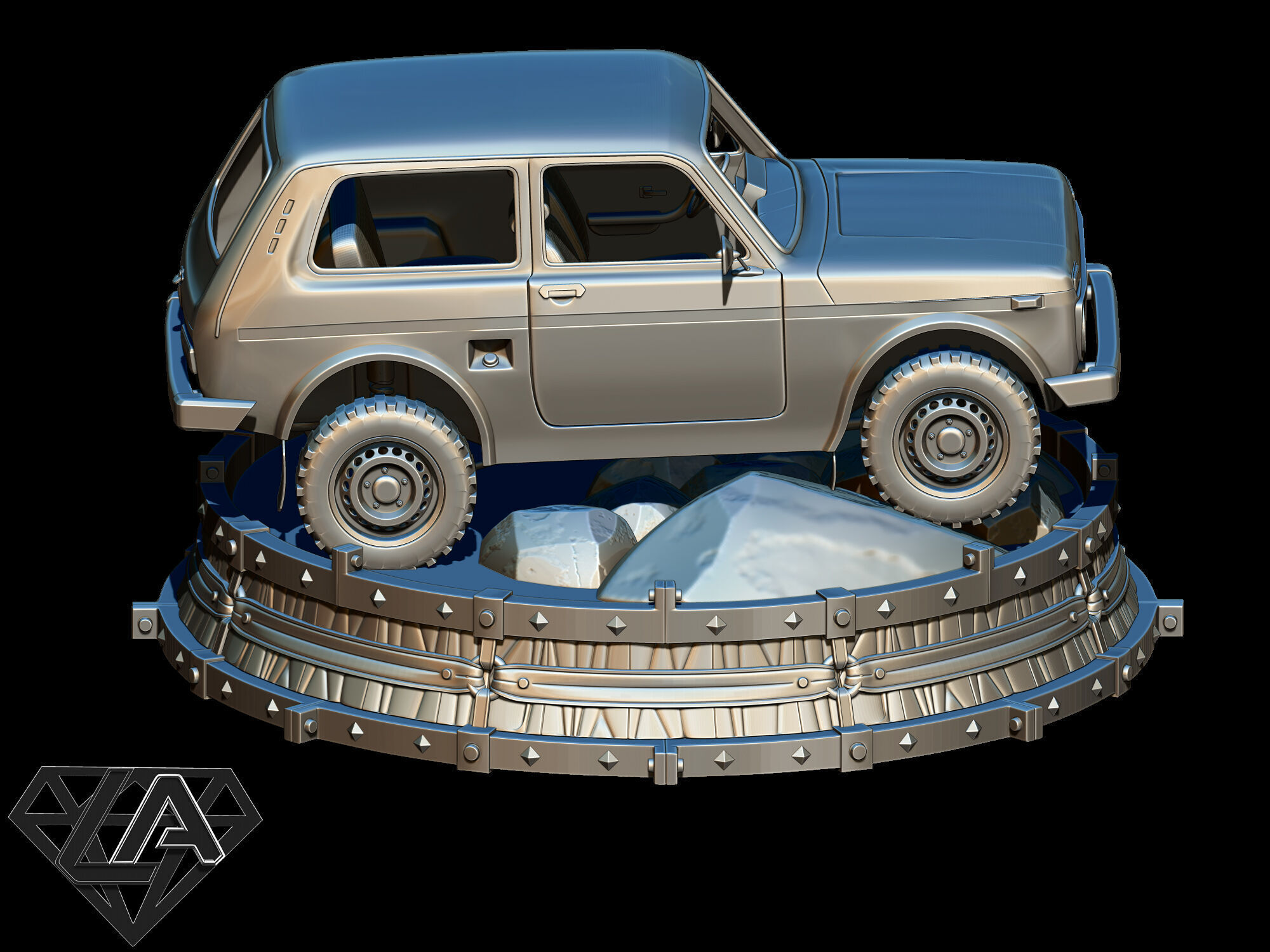 Exhibition - Niva on the rock 3D print model_15