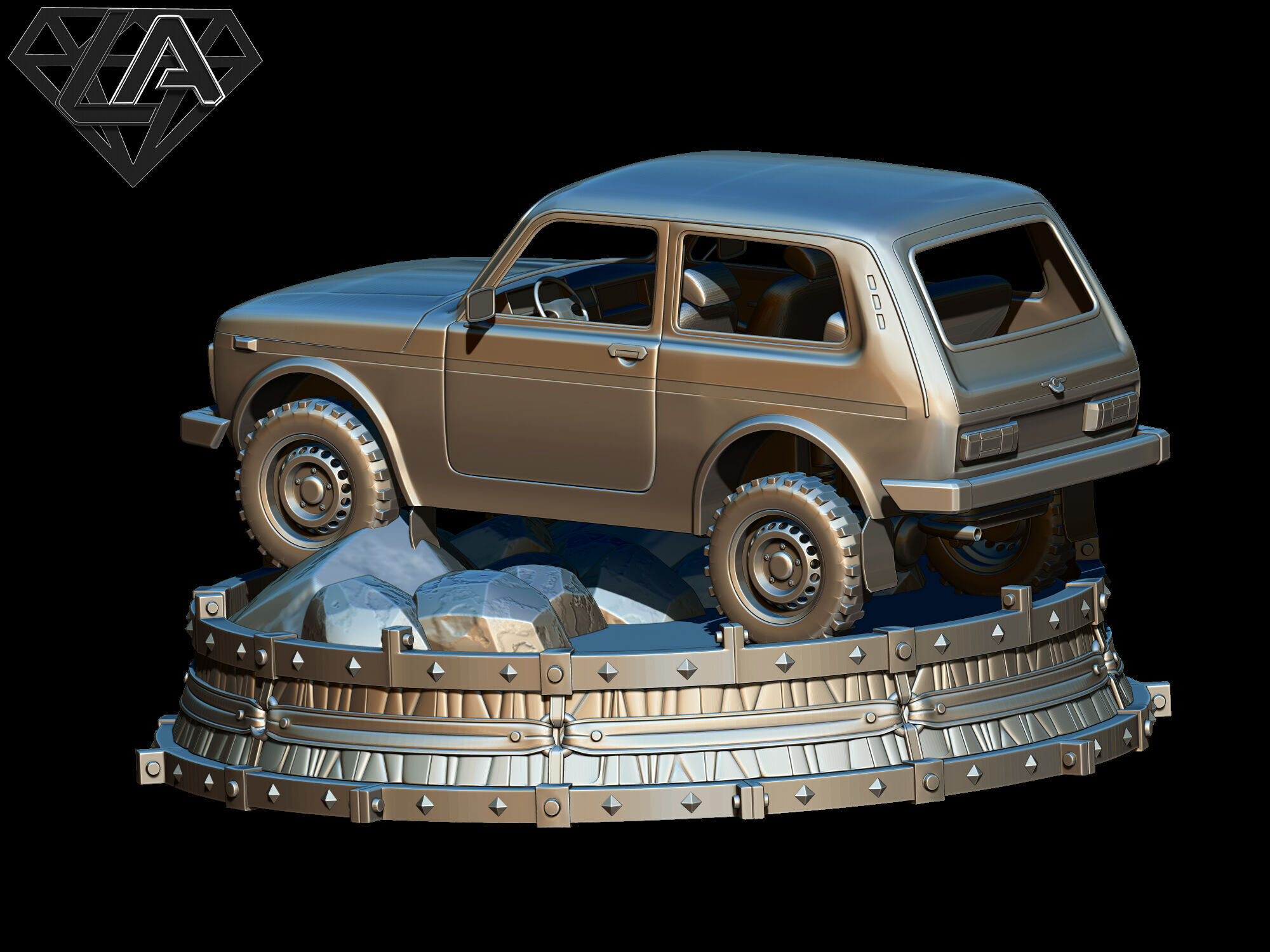 Exhibition - Niva on the rock 3D print model_9