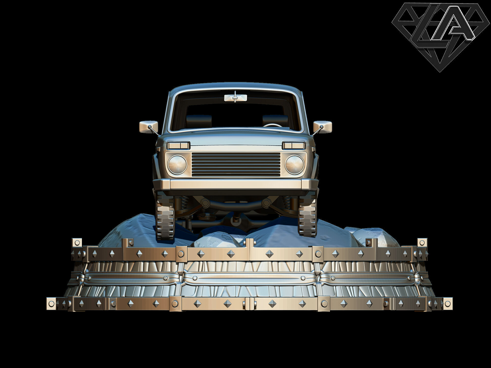 Exhibition - Niva on the rock 3D print model_4