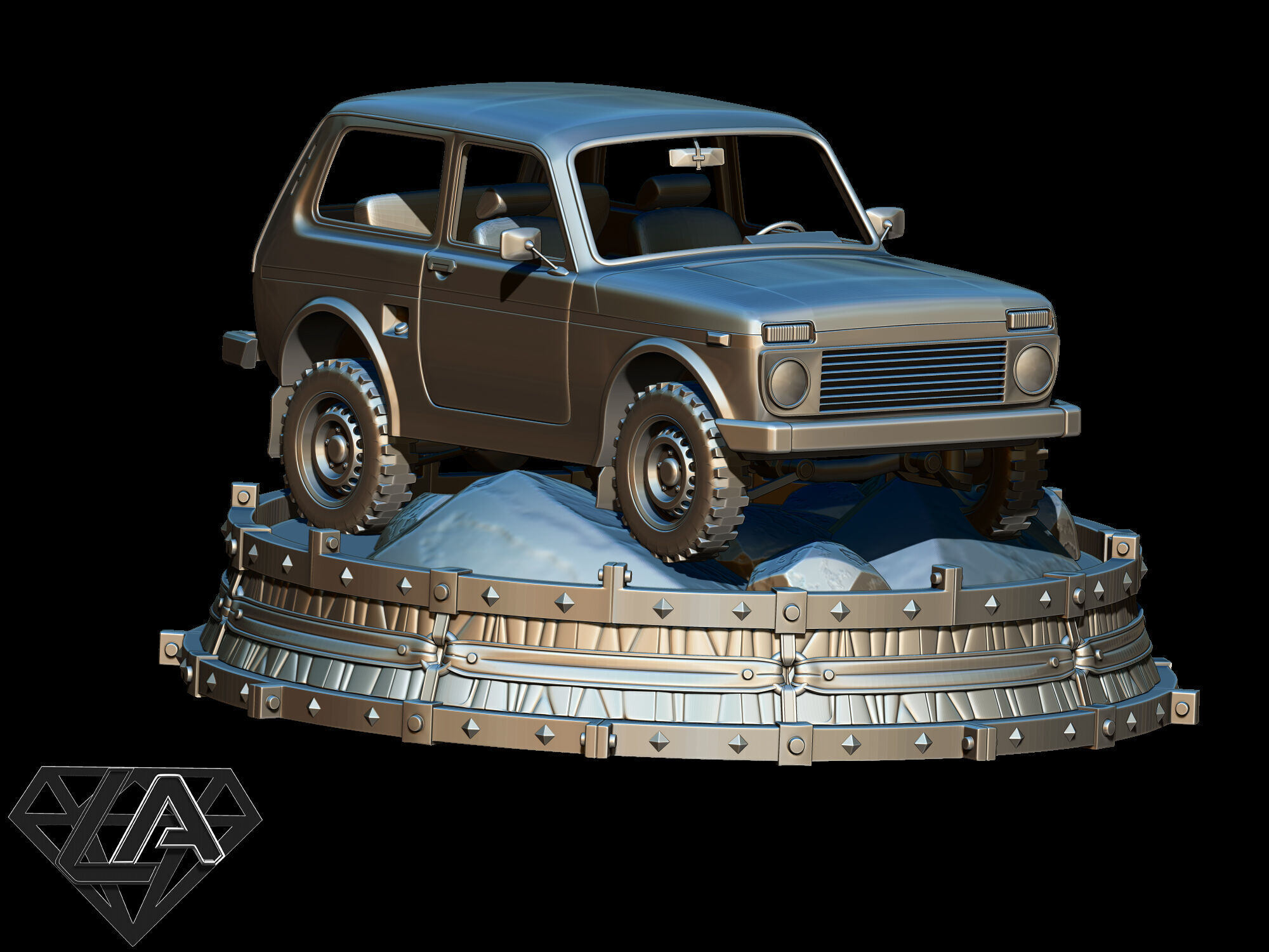 Exhibition - Niva on the rock 3D print model_12