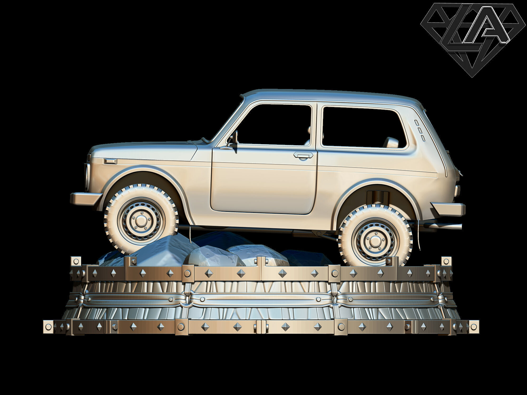 Exhibition - Niva on the rock 3D print model_8