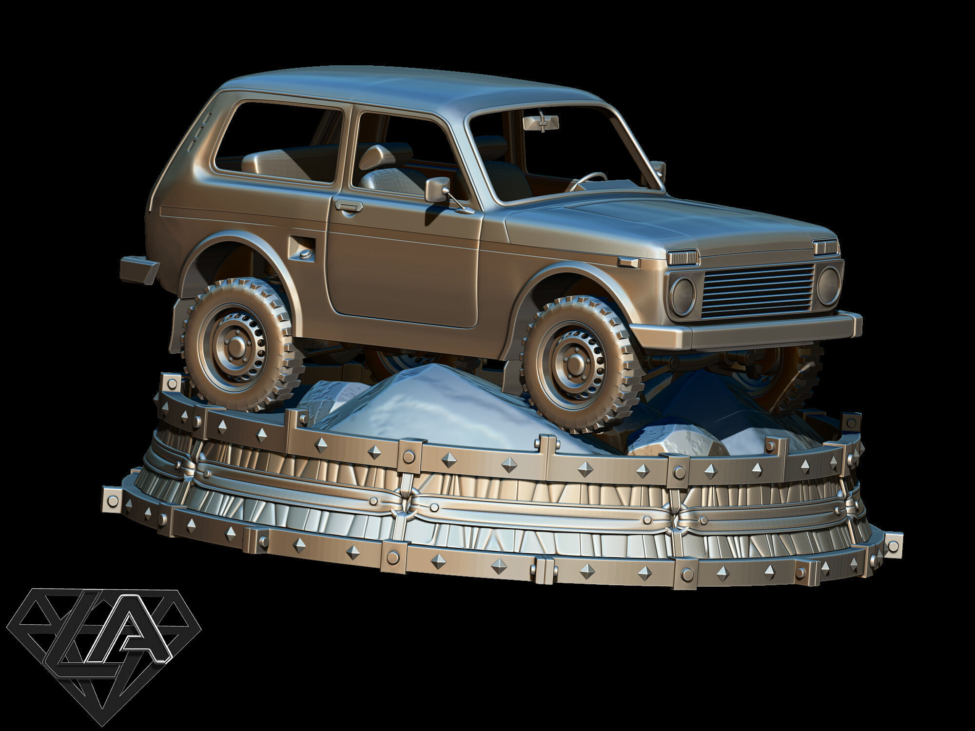 Exhibition - Niva on the rock 3D print model_13