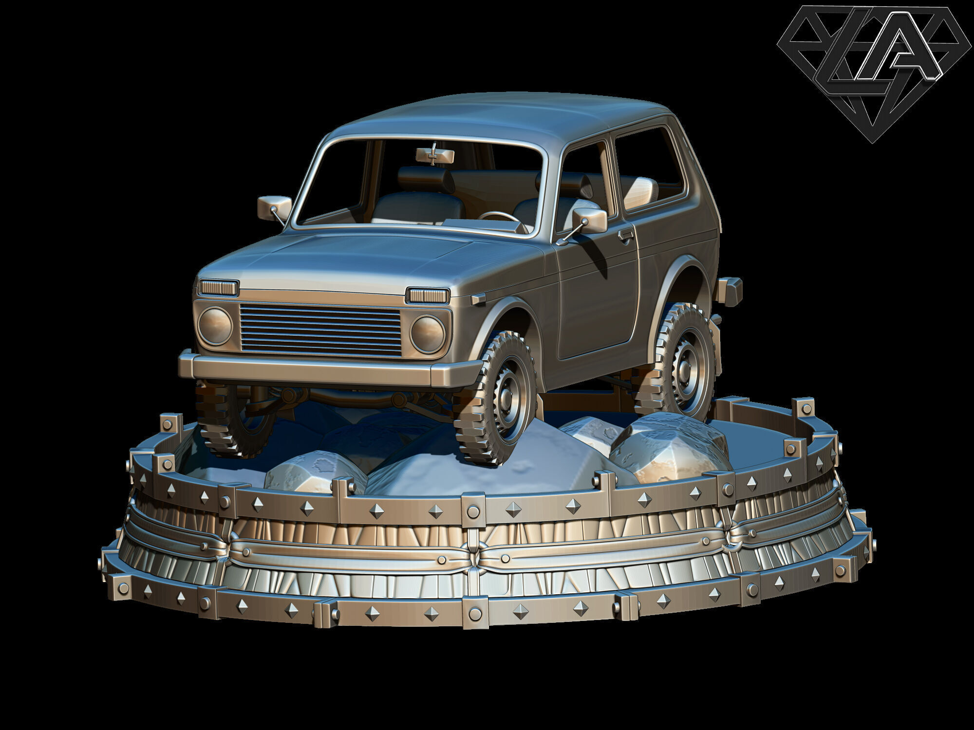 Exhibition - Niva on the rock 3D print model_5