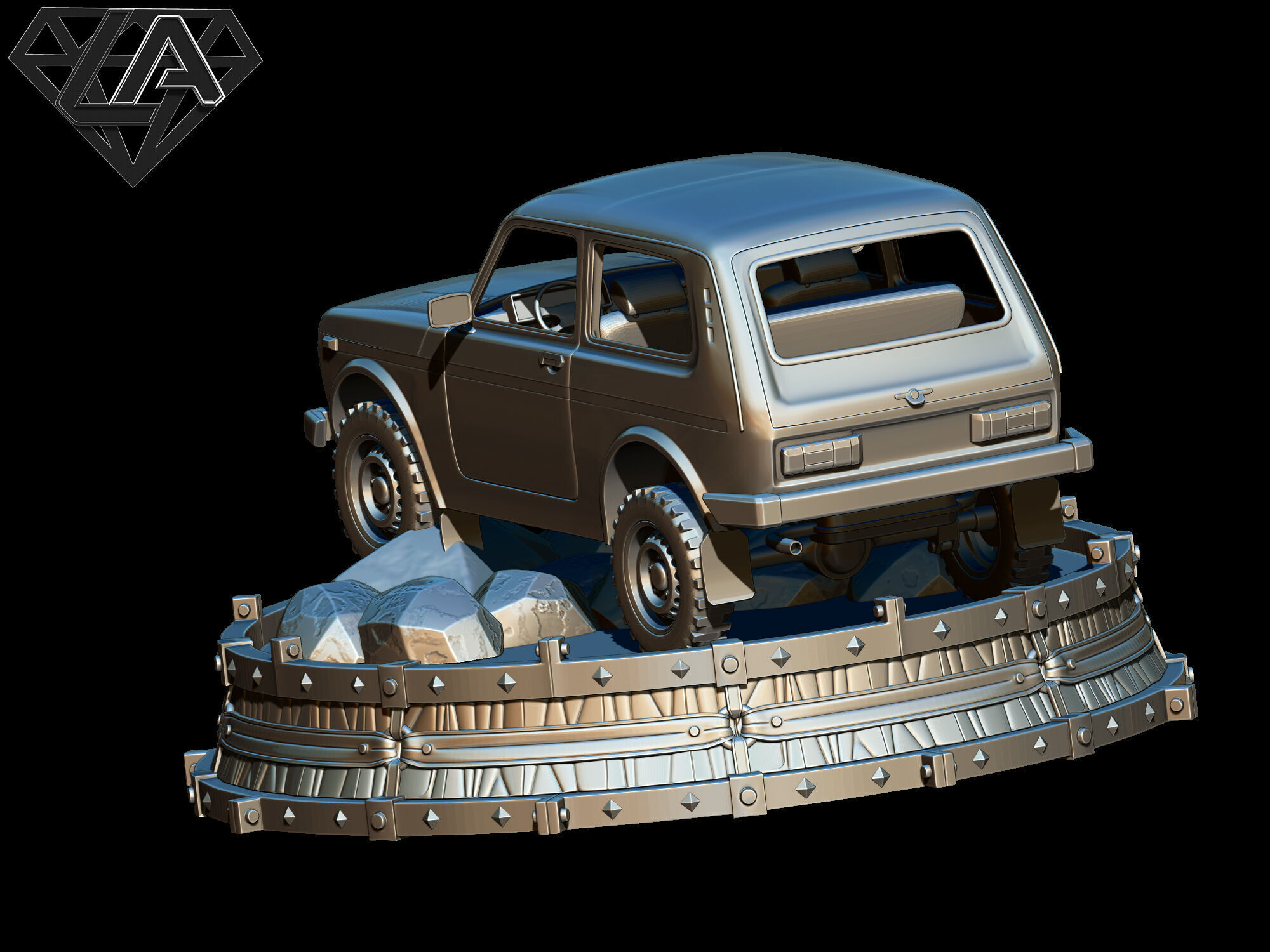 Exhibition - Niva on the rock 3D print model_10