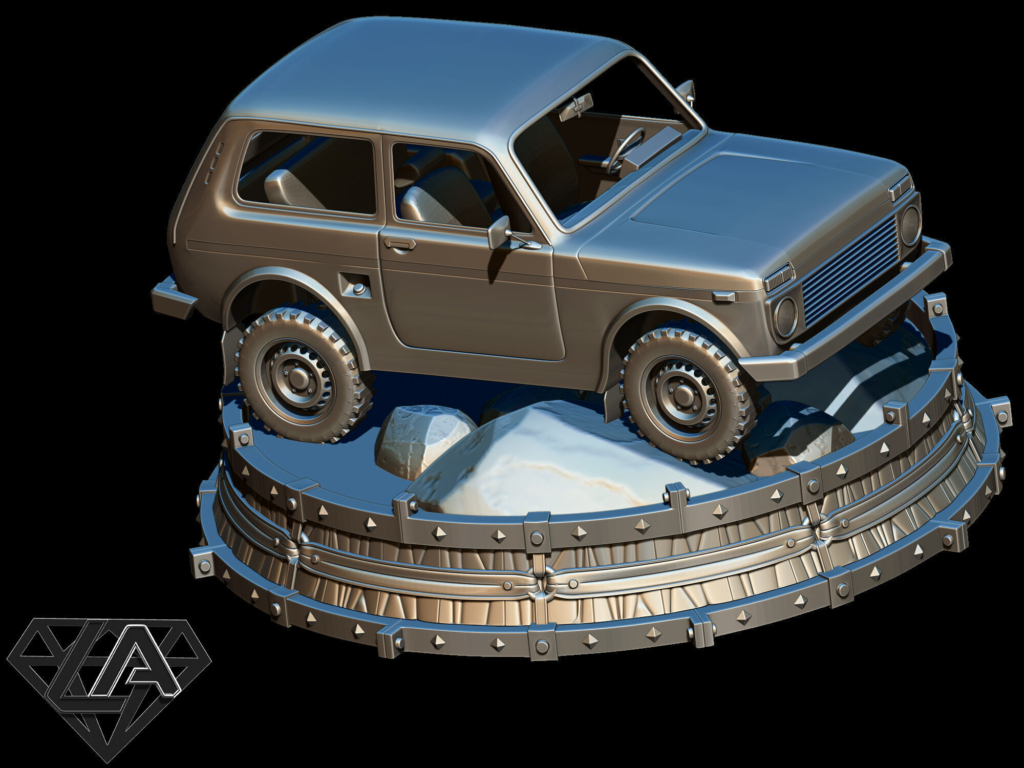 Exhibition - Niva on the rock 3D print model_16