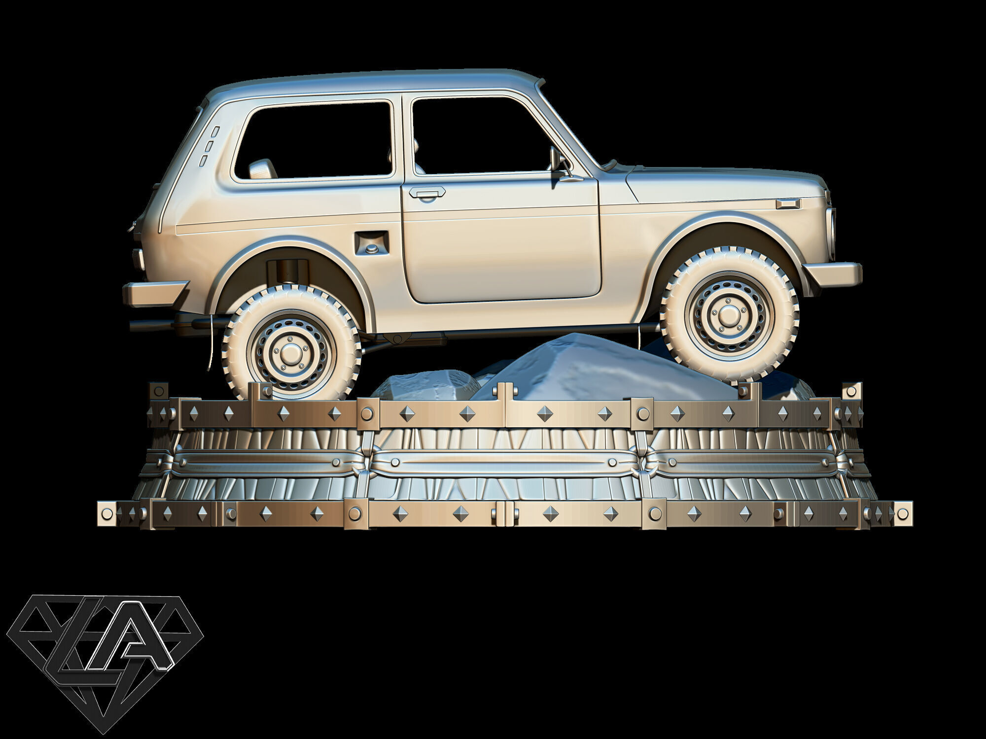 Exhibition - Niva on the rock 3D print model_14