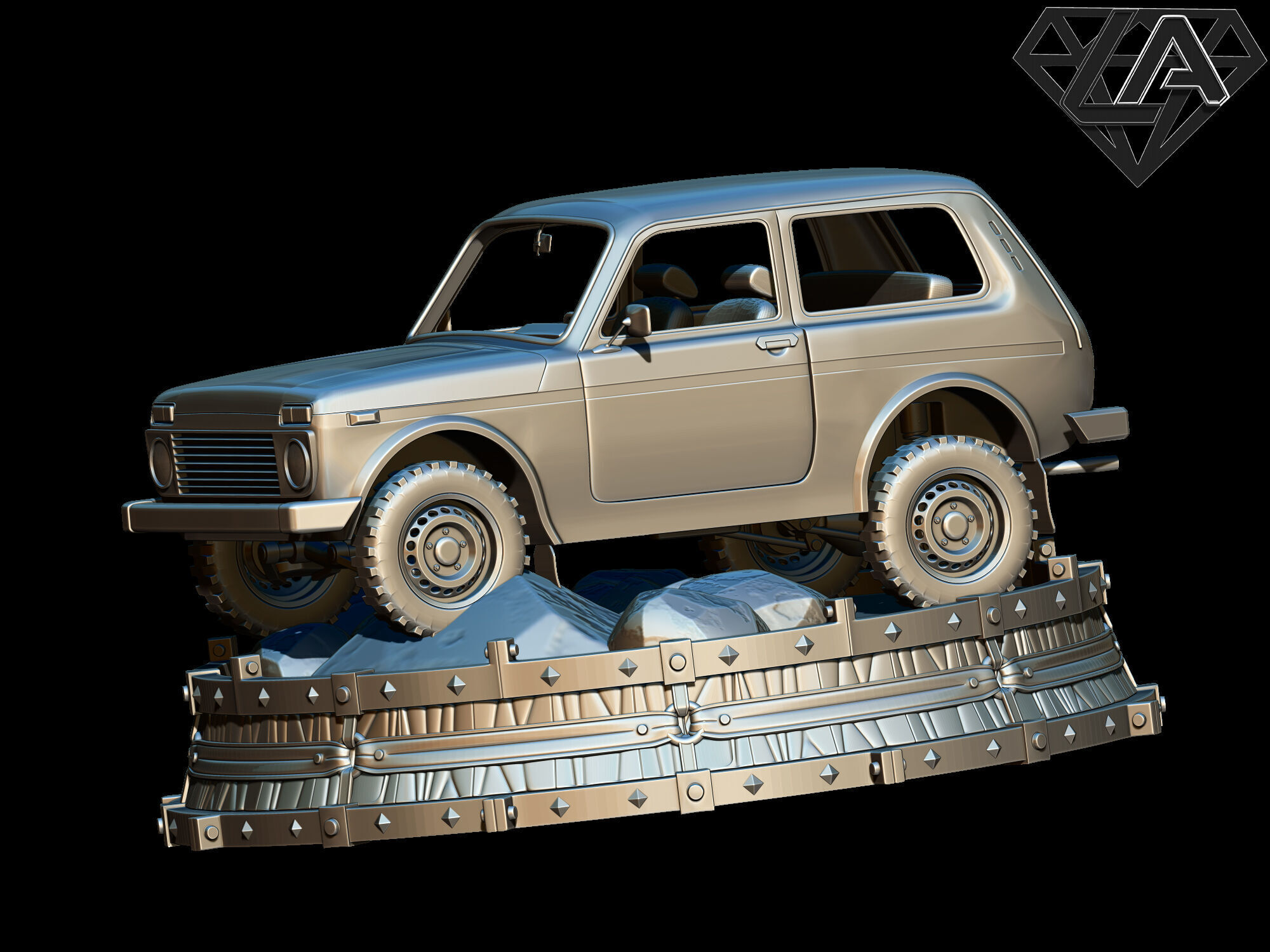 Exhibition - Niva on the rock 3D print model_7