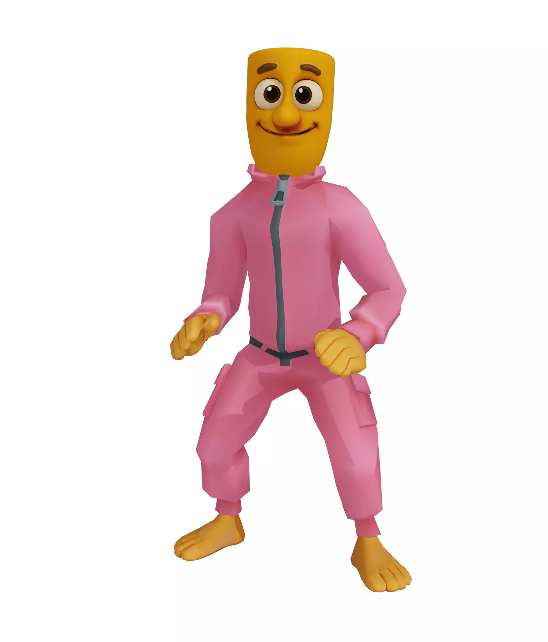 squid game italian brainrot memes charactes 3D Low-poly 3D model_0