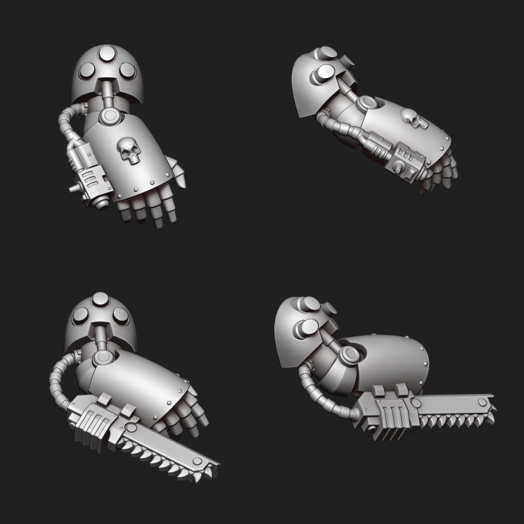 Veteran Termi Heavy Gauntlet Arm 3D print model_4