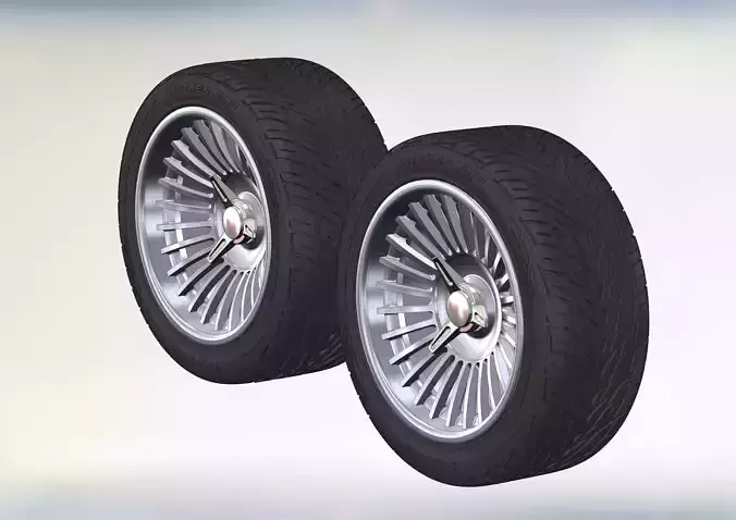 Set of wheels Schott Stingray D Concave for your scale model 3D print model