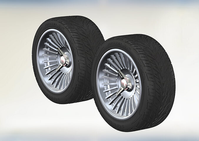 Set of wheels Schott Stingray D Concave for your scale model 3D print model