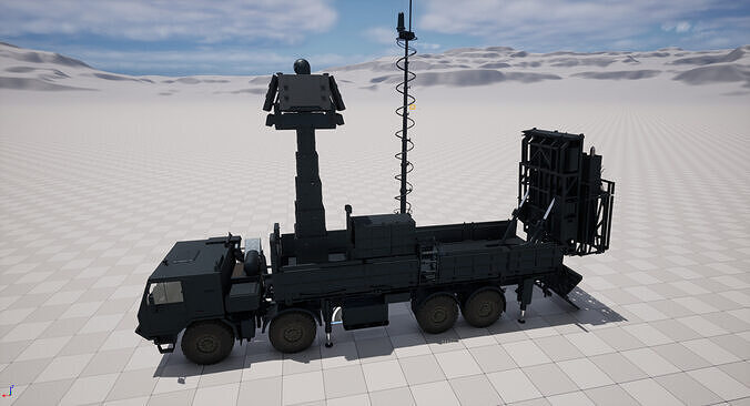 Rigged Israel SPYDER Air Defense System 3D model