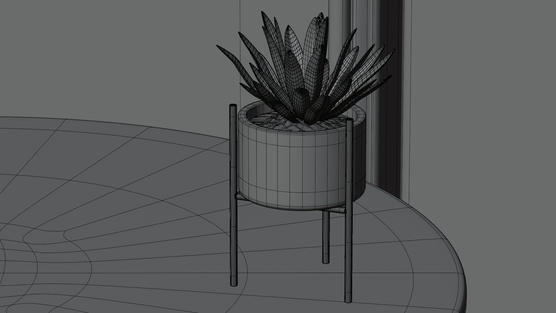 Lamp on Table 3D model_9