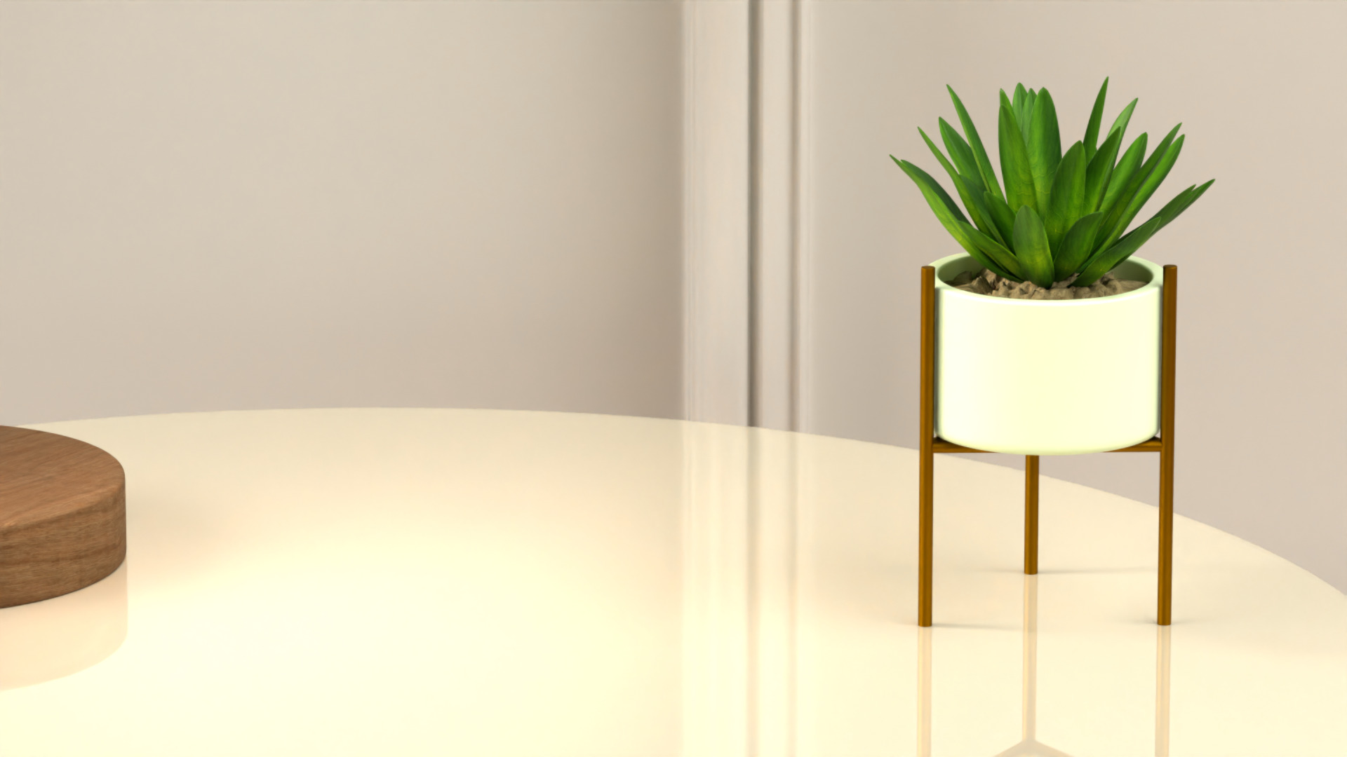 Lamp on Table 3D model_3