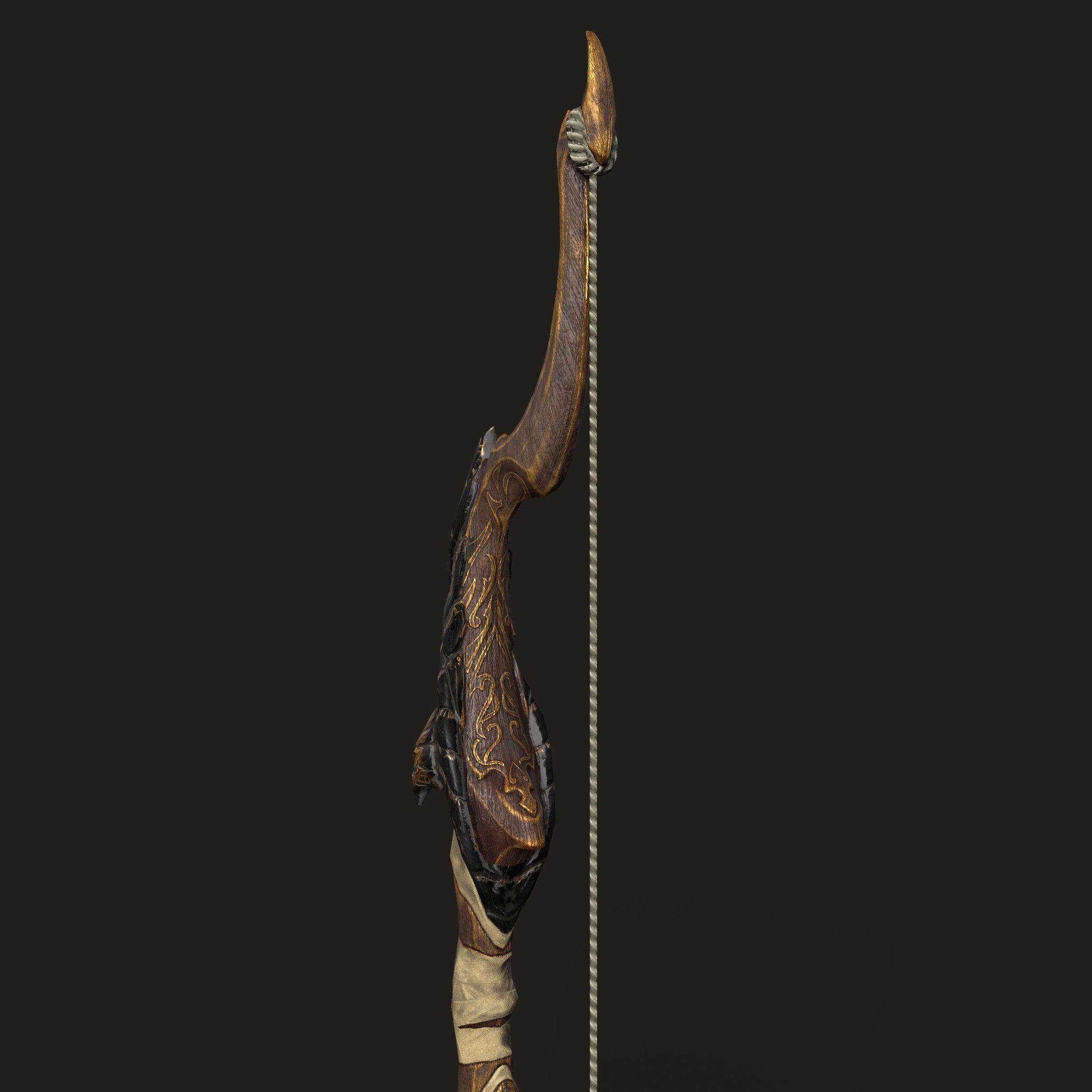 Bow 02 V2 Low-poly 3D model_5