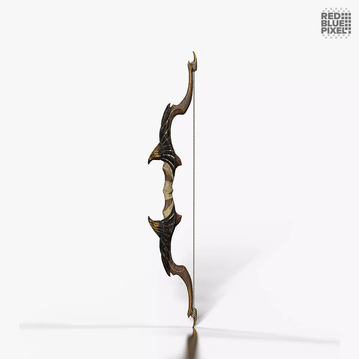 Bow 02 V2 Low-poly 3D model_0