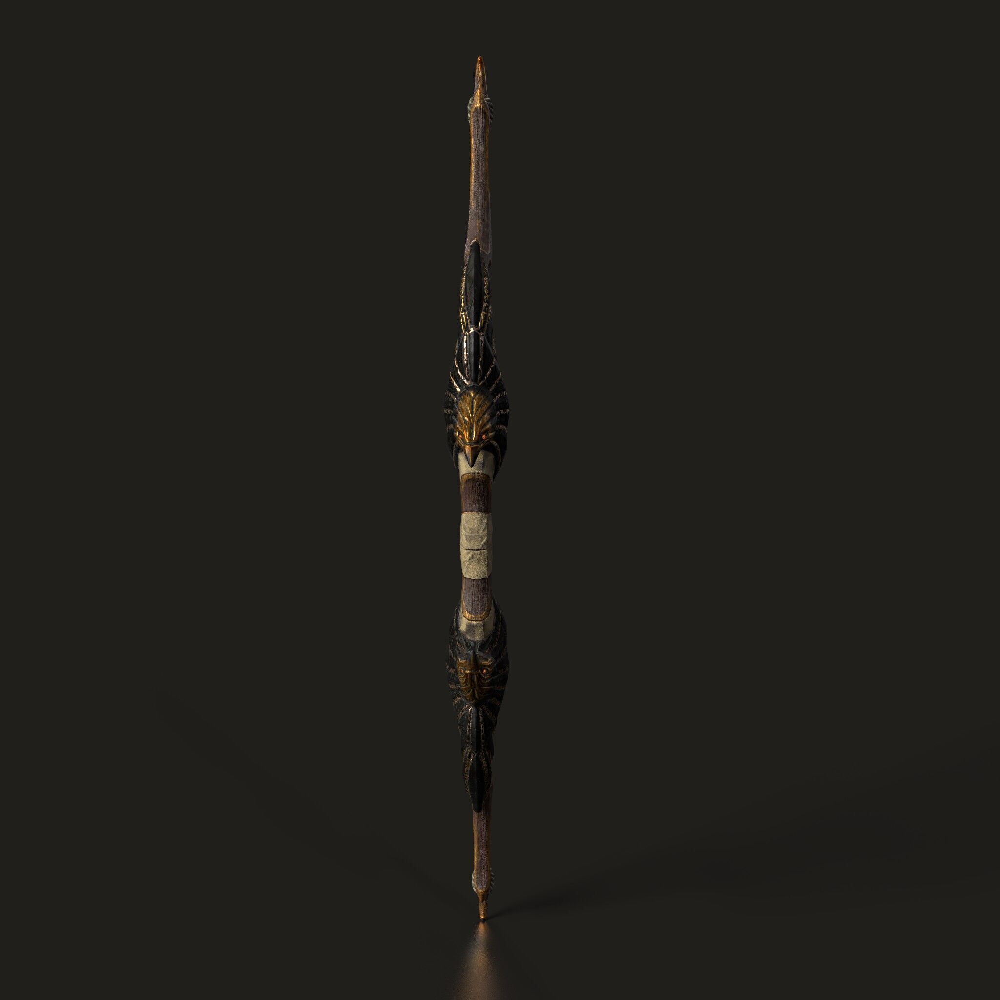 Bow 02 V2 Low-poly 3D model_2