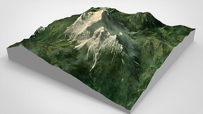 Mountain landscape Pelmo Venice Italy 3D model