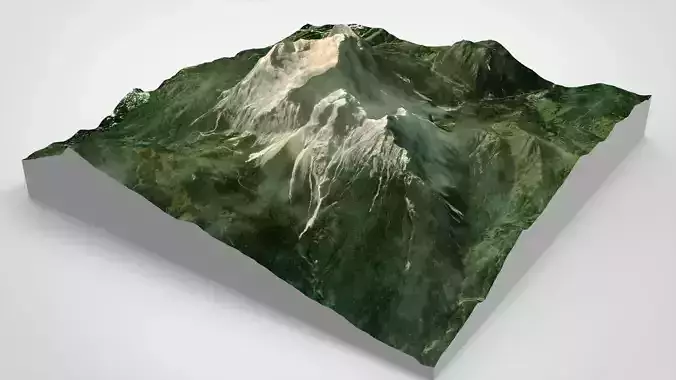 Mountain landscape Pelmo Venice Italy 3D model