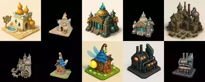 Building Collection 26 pack 100 glb