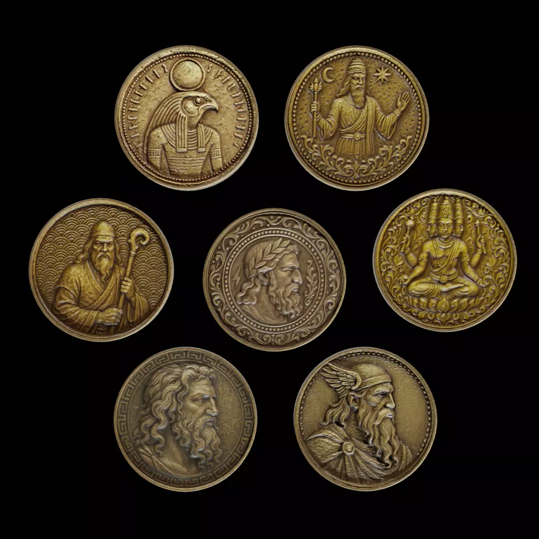 God of Coin 3D Model 3D model_0