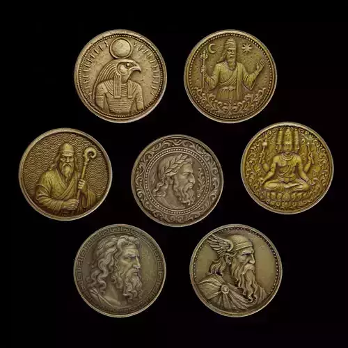 God of Coin 3D Model