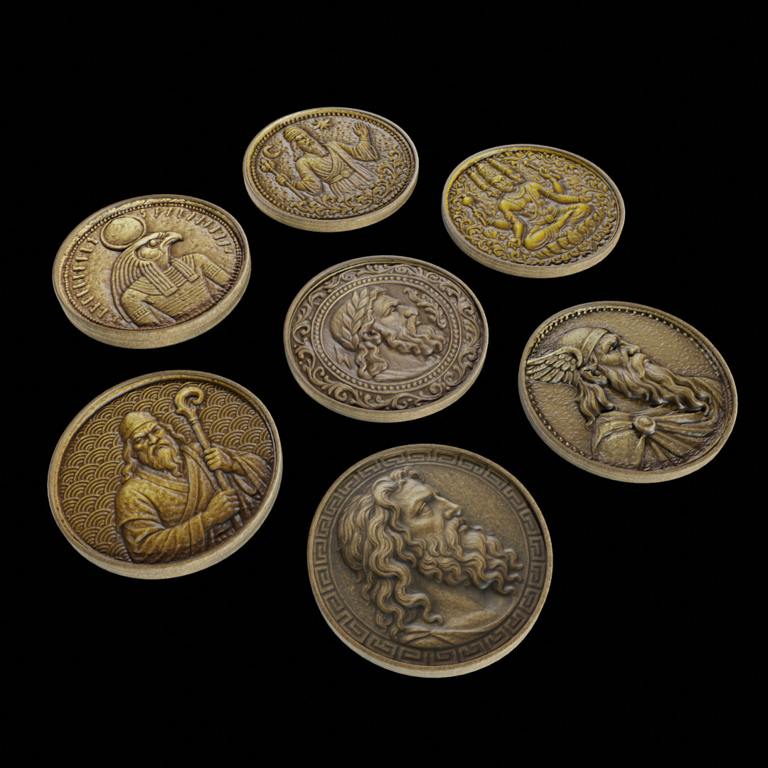 God of Coin 3D Model 3D model_2
