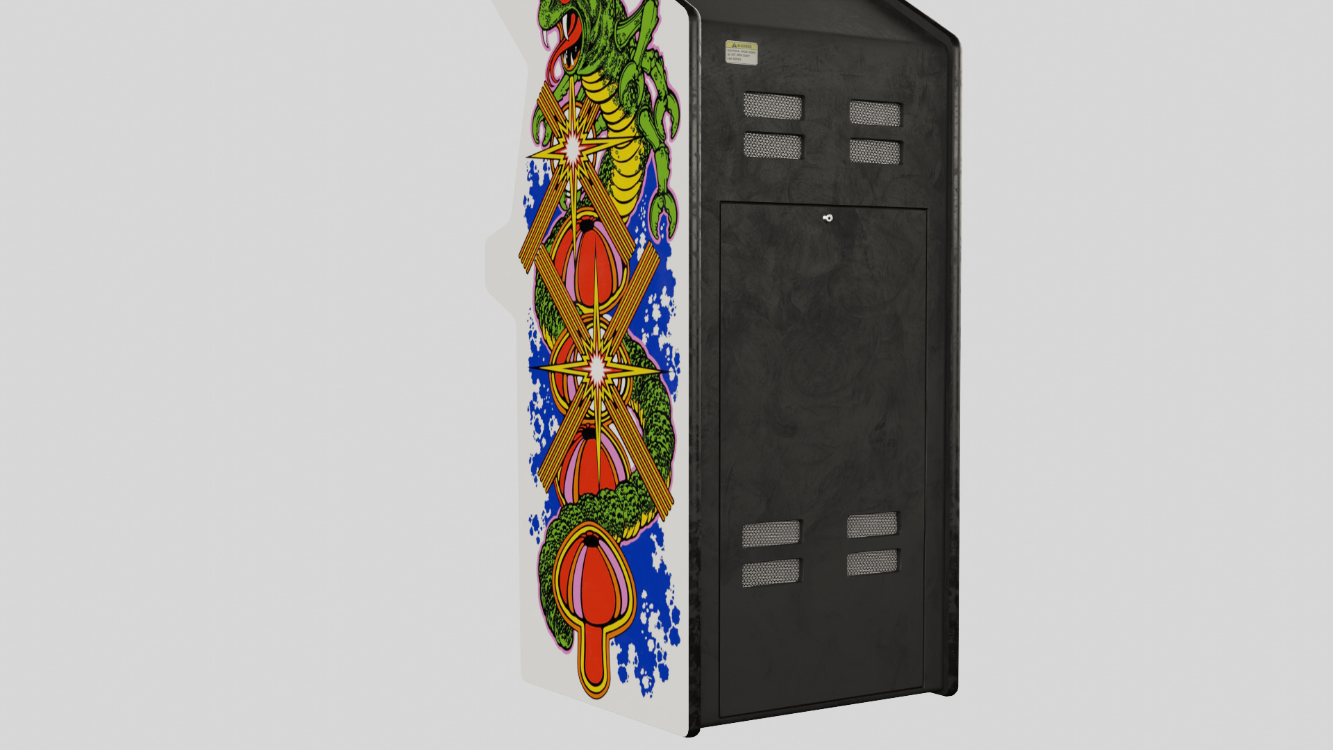 Centipede Arcade Cabinet Retro Low-poly 3D model_3