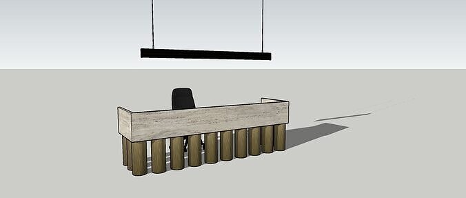 Sketchup Model modern desk  Design  3D model