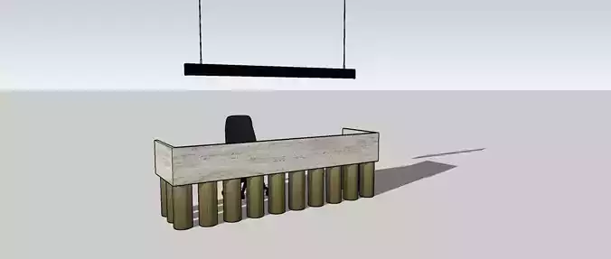 Sketchup Model modern desk  Design 