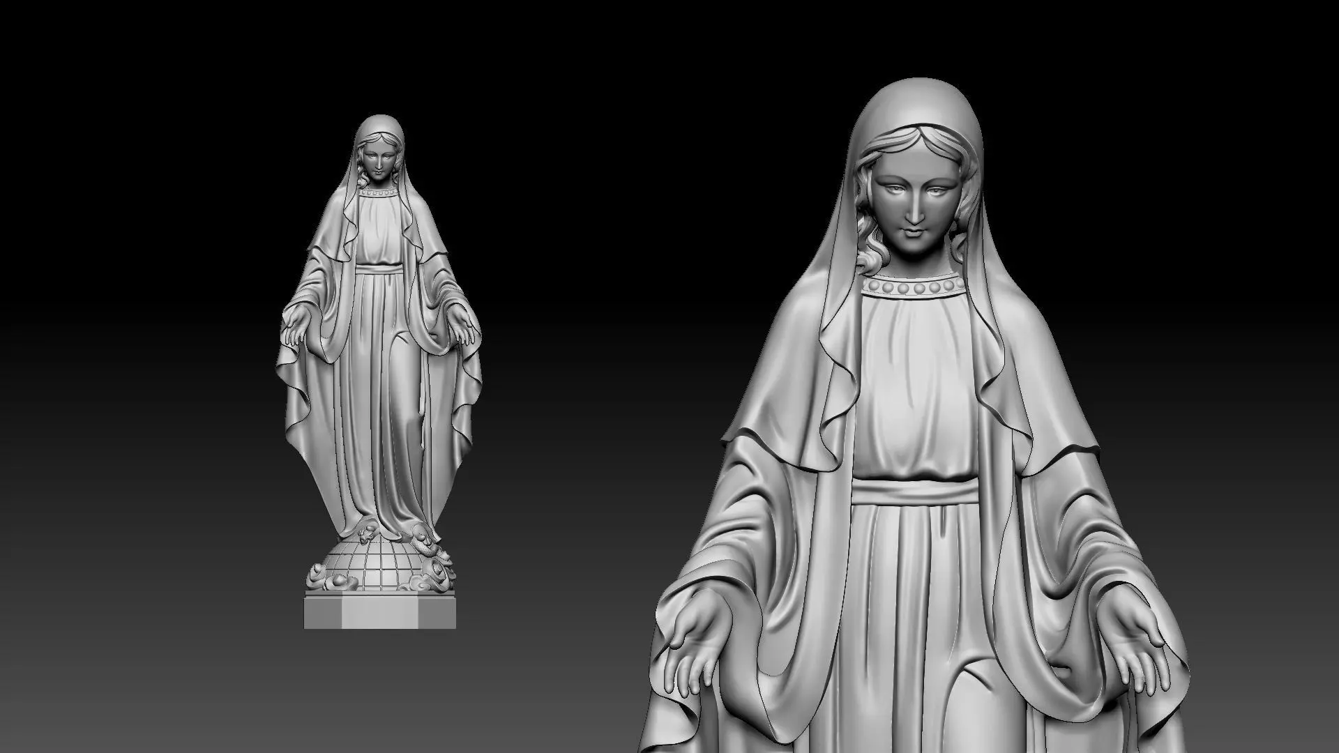Virgin Mary 3D print model