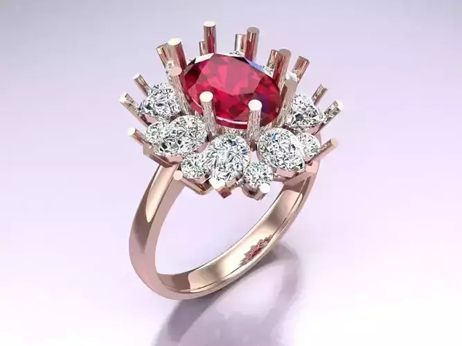 Oval stone ring - Womens  Rings -  N727429