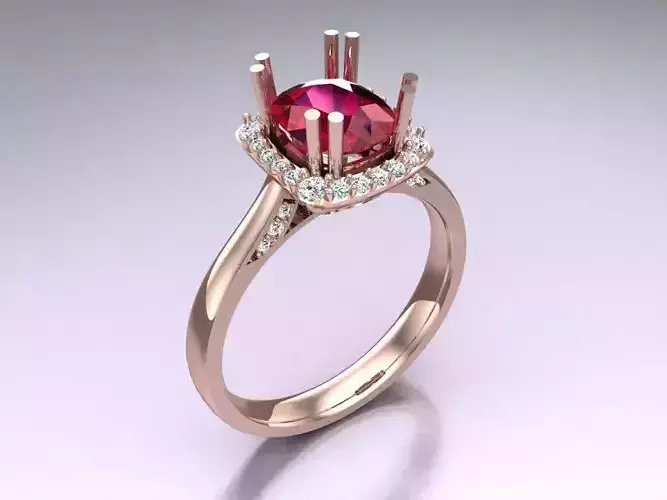 Oval stone ring - Womens  Rings - N727437