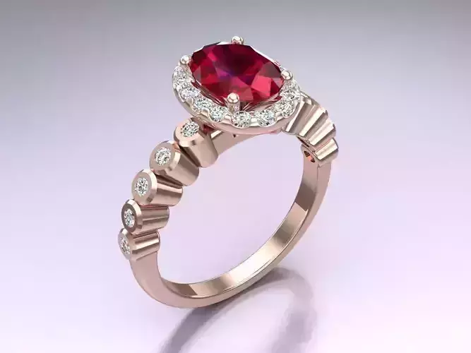 Oval stone ring - Womens  Rings - N729803