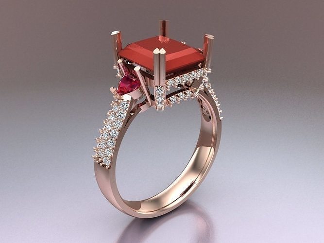 Stone Rings - Womens Rings - N729956 3D print model